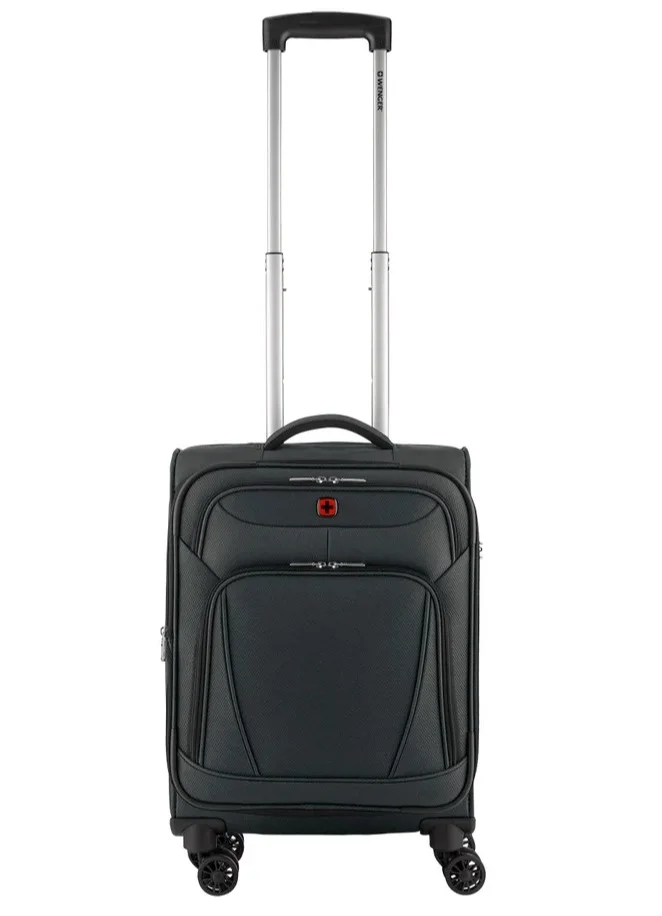 Wenger Black Beaumont Lite 57 Cm Small 4-Double Wheeled Softside Expandable Cabin Luggage Trolley - Black  | Best Price UAE